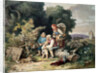 The Shepherds Family, 1837. by Ludwig Richter