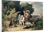 The Shepherds Family, 1837. by Ludwig Richter