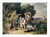 The Shepherds Family, 1837. by Ludwig Richter