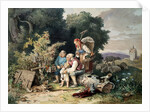 The Shepherds Family, 1837. by Ludwig Richter