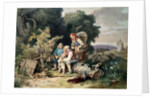 The Shepherds Family, 1837. by Ludwig Richter