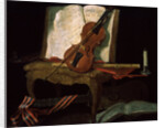 Still Life with a Violin, 19th century by Pierre Justin Ouvrie