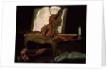 Still Life with a Violin, 19th century by Pierre Justin Ouvrie
