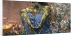 Demon Seated in a Garden, 1890. by Mikhail Vrubel