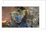 Demon Seated in a Garden, 1890. by Mikhail Vrubel