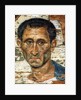 Portrait of a middle-aged man in a blue cloak, Romano-Egyptian mummy portrait, late 1st century by Unknown