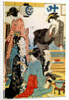 Women of the Gay Quarters, (diptych, left part), late 18th or early 19th century by Torii Kiyonaga