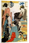 Women of the Gay Quarters, (diptych, left part), late 18th or early 19th century by Torii Kiyonaga