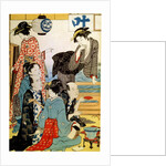 Women of the Gay Quarters, (diptych, left part), late 18th or early 19th century by Torii Kiyonaga