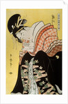 Beauty Takigawa from the Tea-house Ogi, late 18th or early 19th century by Kitagawa Utamaro