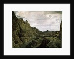 Rocky Valley with a Road, 17th century. by Hercules Seghers