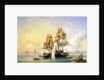 The Russian Cutter Mercury captures Swedish 40-gun frigate Venus on May 21st, 1789, 1845 by Anonymous