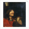 Peasant with a Sheep by Anonymous