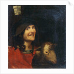 Peasant with a Sheep by Anonymous