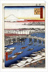 Clearing Weather after Snow at Nihon Bridge, (One Hundred Famous Views of Edo) by Utagawa Hiroshige
