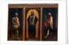 Christ with two Saints by Anonymous
