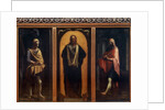 Christ with two Saints by Anonymous