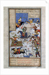 The Battle between Iranians and Turanians, 16th century by Anonymous