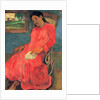 Woman in Red Dress, 1891 by Anonymous