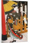 Girl on Her Way to the Shinto Shrine on a Stormy Night, 18th century by Anonymous
