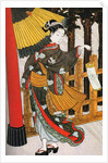 Girl on Her Way to the Shinto Shrine on a Stormy Night, 18th century by Anonymous