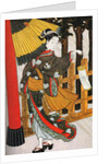Girl on Her Way to the Shinto Shrine on a Stormy Night, 18th century by Anonymous