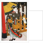 Girl on Her Way to the Shinto Shrine on a Stormy Night, 18th century by Anonymous