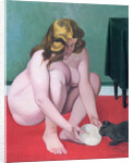 Woman with a Cat, 1919 by Anonymous