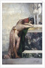 Two Figures by a Statue of Sphinx, 1870s by Anonymous