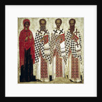Paraskeva Pyatnitsa, Gregory the Theologian, John Chrysostom and Basil the Great, early 15th century by Anonymous