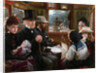 An Omnibus ride to Piccadilly Circus (Mr Gladstone travelling with ordinary passengers), 1885 by Anonymous