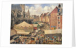 The Fair in Dieppe, Sunny Morning by Camille Pissarro