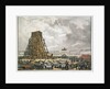 Raising of the Alexander Column in Saint Petersburg, 1836 by Anonymous