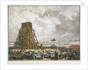 Raising of the Alexander Column in Saint Petersburg, 1836 by Anonymous