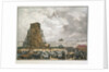 Raising of the Alexander Column in Saint Petersburg, 1836 by Anonymous