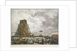 Raising of the Alexander Column in Saint Petersburg, 1836 by Anonymous