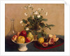 Flowers, Dish with Fruit and Carafe, 1865 by Anonymous