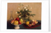 Flowers, Dish with Fruit and Carafe, 1865 by Anonymous