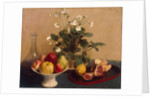Flowers, Dish with Fruit and Carafe, 1865 by Anonymous