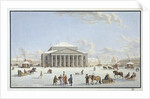 View of the Bolshoi Theatre in St Petersburg, early 19th century by Anonymous
