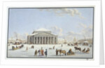 View of the Bolshoi Theatre in St Petersburg, early 19th century by Anonymous