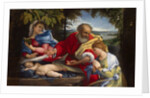 Rest on the Flight into Egypt with Saint Justina, 1529 by Anonymous