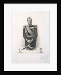 Portrait of Emperor Nicholas II with Remarque-Portraits of Emperors Alexander I and Nicholas I, 1912 by Anonymous