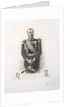 Portrait of Emperor Nicholas II with Remarque-Portraits of Emperors Alexander I and Nicholas I, 1912 by Anonymous