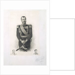 Portrait of Emperor Nicholas II with Remarque-Portraits of Emperors Alexander I and Nicholas I, 1912 by Anonymous