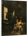 Ivan the Terrible and the priest Silvester during the Fire of Moscow on 1547, 1856 by Anonymous
