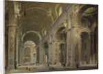Interior of the Basilica of Saint Peter in Rome, 1750s by Anonymous