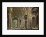 Interior of the Basilica of Saint Peter in Rome, 1750s by Anonymous