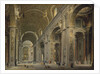 Interior of the Basilica of Saint Peter in Rome, 1750s by Anonymous