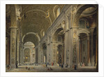 Interior of the Basilica of Saint Peter in Rome, 1750s by Anonymous